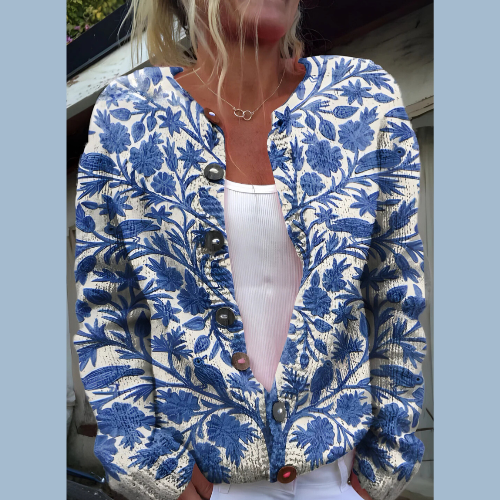 Klara | Gestrickter Cardigan mit Knopfleiste