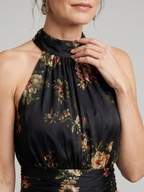 Adalina | Florales Neckholder-Midi-Kleid