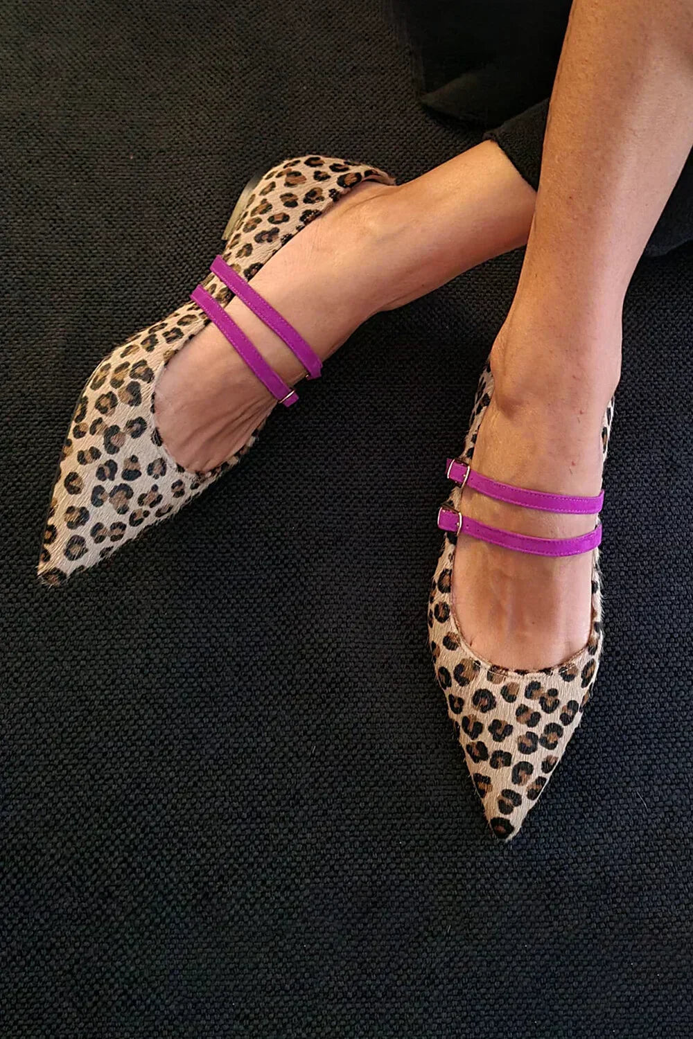 Petra | Gepardenmuster-Pumps mit Doppelspange