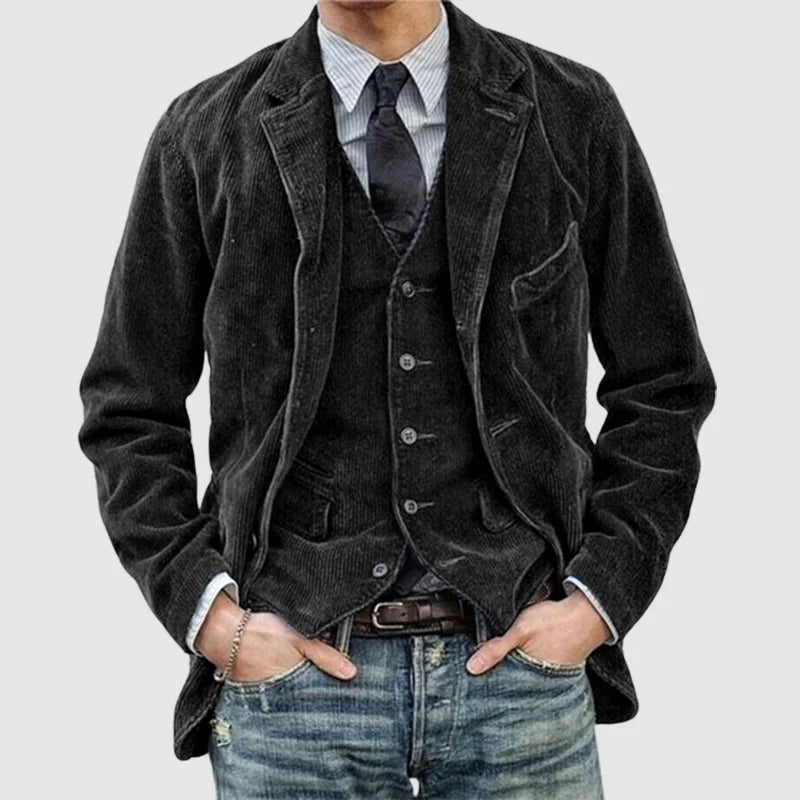 Frieda | Strukturierter Cord-Blazer mit Weste