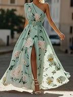 Vera | Luftiges Chiffon-Maxikleid mit Blumenmuster