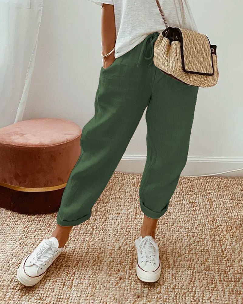 Vera | Leichte Sommerhose mit Leinen