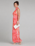 Amara | Neckholder Maxi-Kleid mit bedrucktem Muster