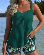 Vera | Gestreifter Tankini mit Shorts
