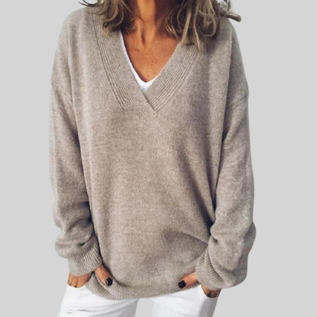 Petra | Kuscheliger Strickpullover mit Zopfmuster