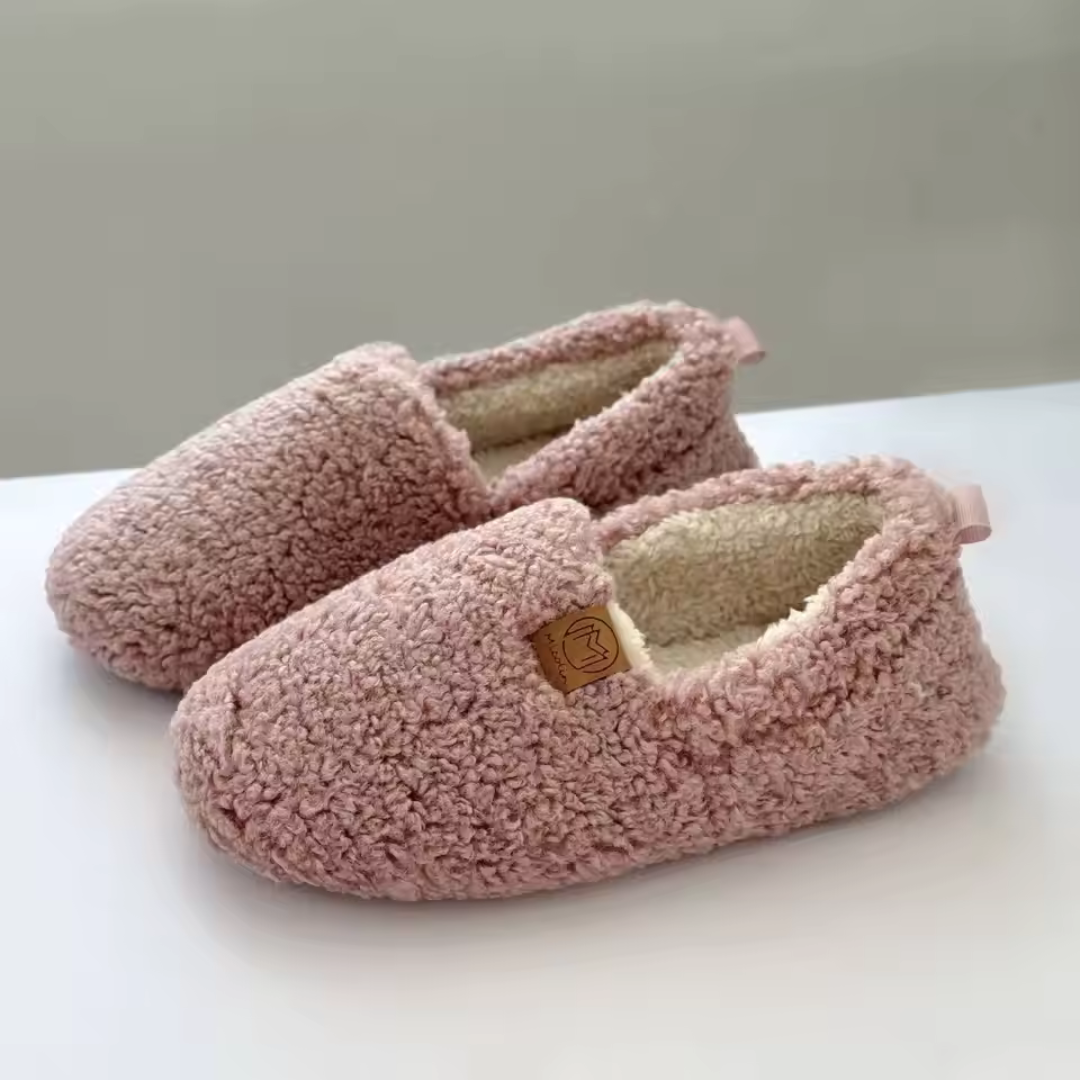 Britta | Kuschelweiche Hausschuhe mit Fellbesatz