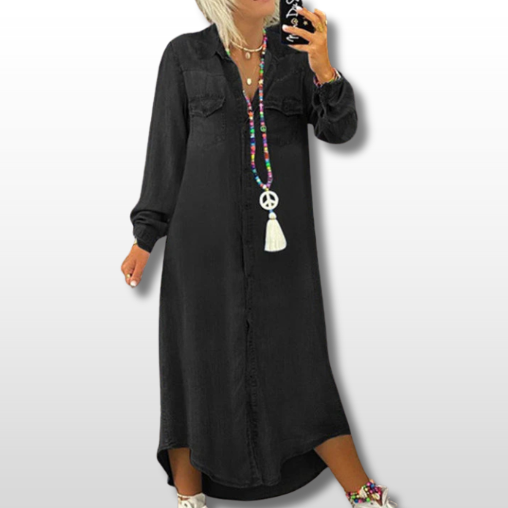 Vera | Casual Kleid im Jeansoptik