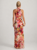 Cornelia | Halterneck Blumenmuster Maxikleid