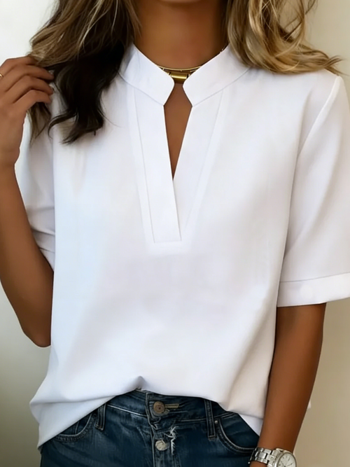 Frieda | Zeitlose Bluse mit feinem Kragen