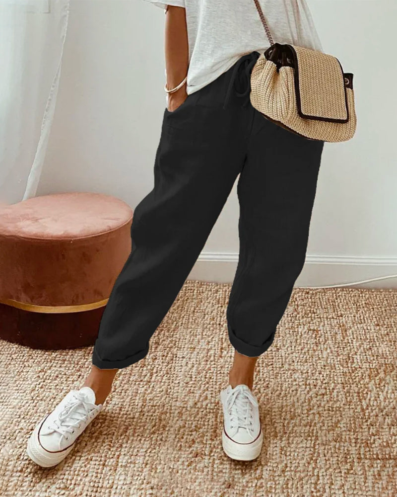 Vera | Leichte Sommerhose mit Leinen