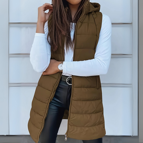 Frieda | Elegante lange Damen-Strickweste