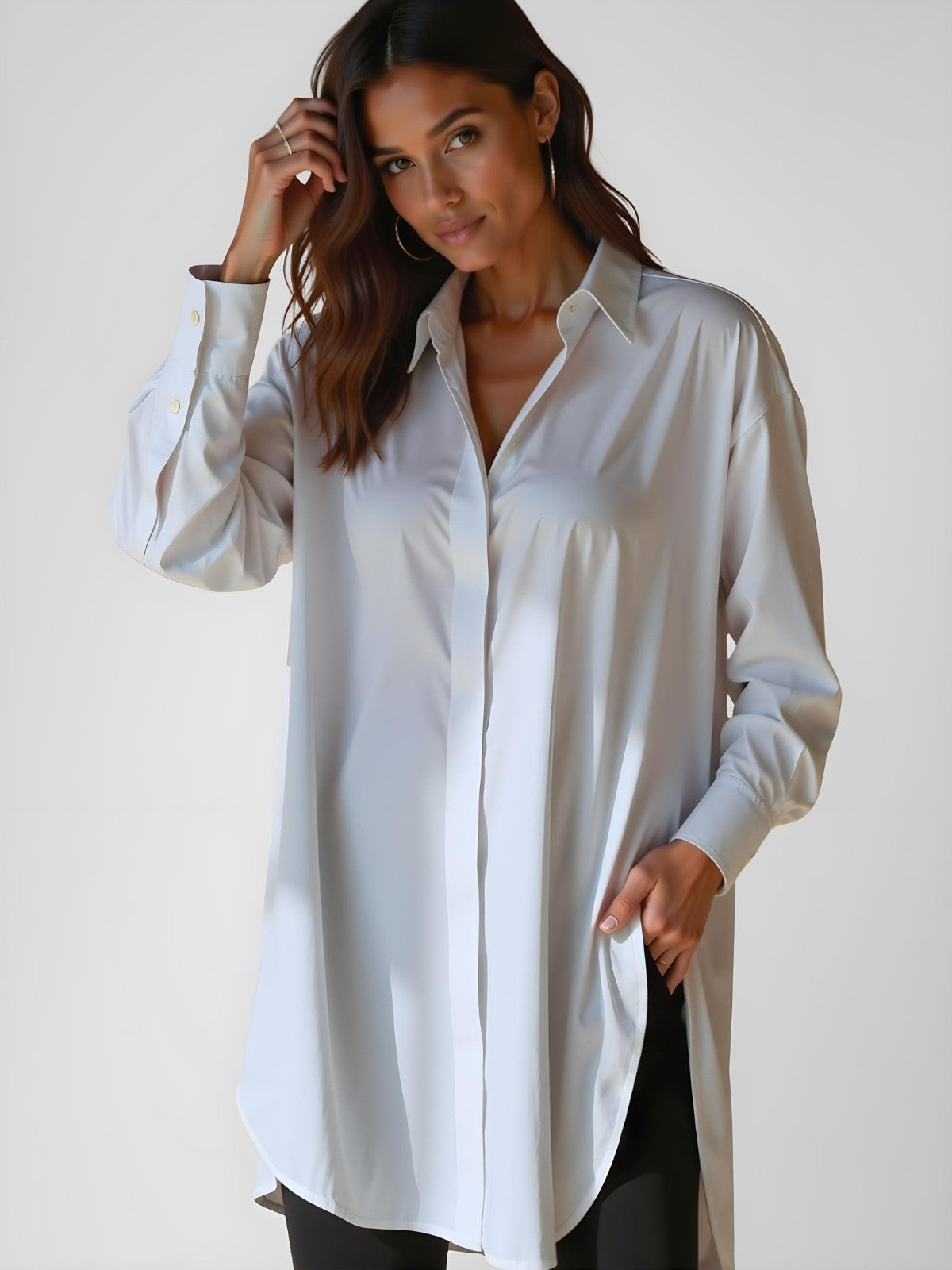 Das mühelose Oversized-Hemdblusenkleid