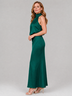 Selma | Ärmelloses Midi-Kleid mit drapiertem Hals
