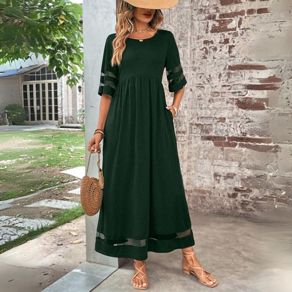 Vivienne | Figurbetonendes Midi-Kleid mit Bauchschmeicheleffekt