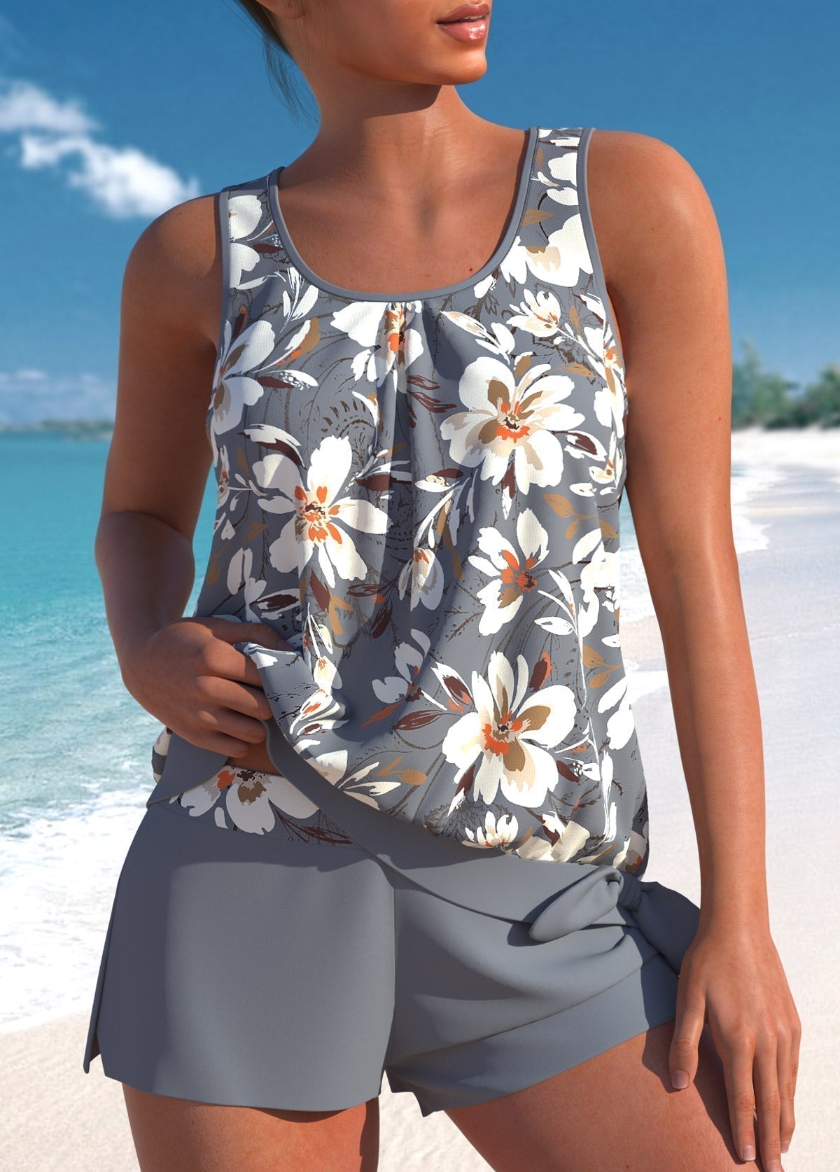 Vera | Feminines Blumen-Tankini-Set