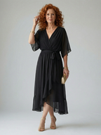 Vera | Leichtes Midikleid mit Drapierung