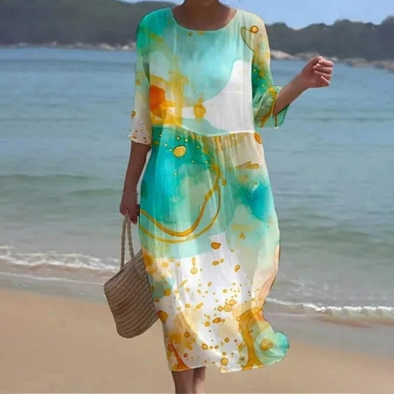 Marlene | Romantisches Blumenkleid im Abendrот