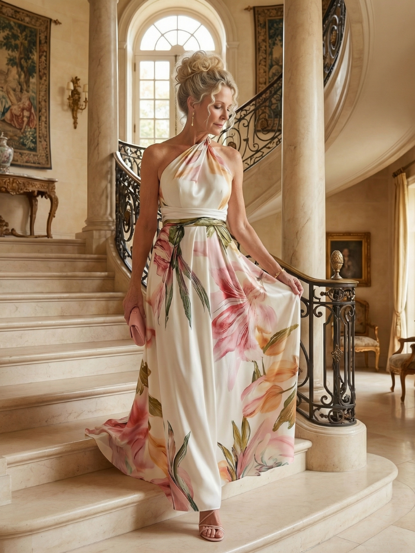 Philippa | Leichtes Blumenkleid Maxi