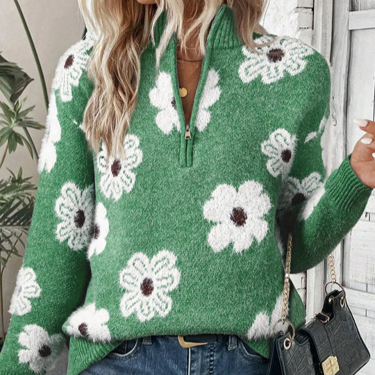 Petra | Pullover mit Reißverschlusskragen