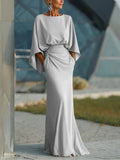 Vera | Rückenfreies Maxikleid mit V-Ausschnitt
