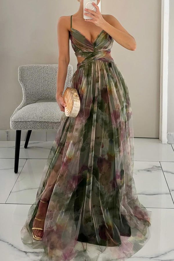 Vera | Romantisches Fließendes Abendkleid in Rosé