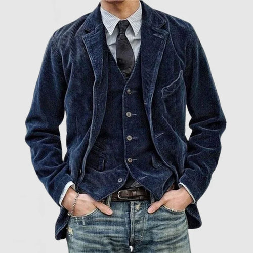 Frieda | Strukturierter Cord-Blazer mit Weste