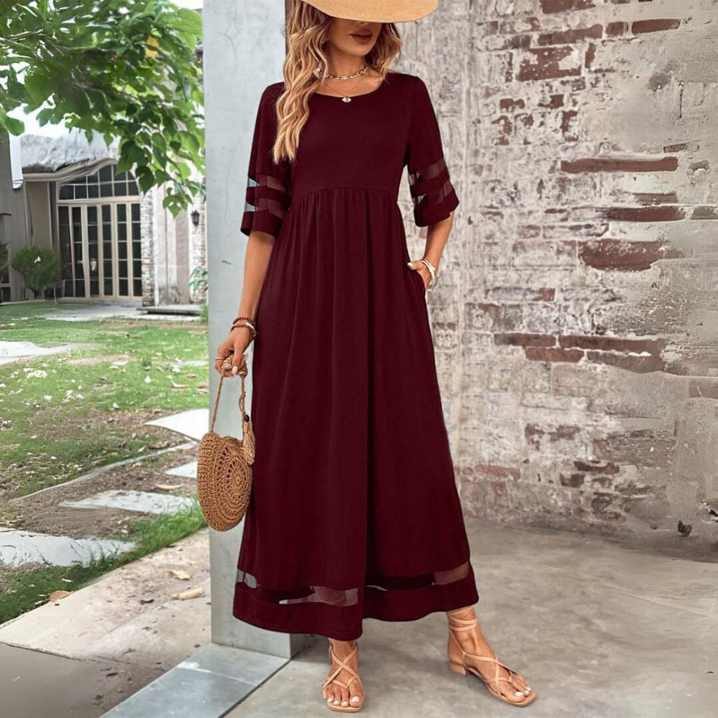 Vivienne | Figurbetonendes Midi-Kleid mit Bauchschmeicheleffekt