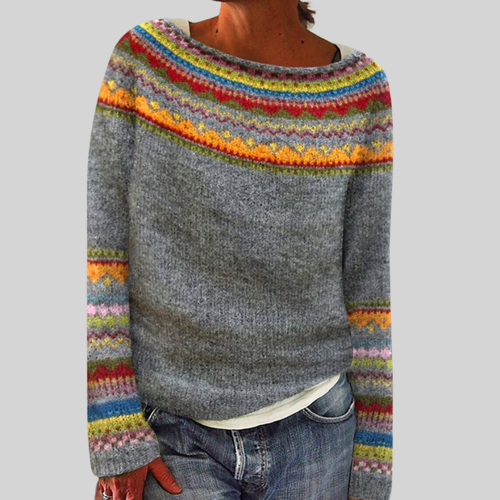 Vera | Vintage-Strickpullover mit Rundhalsausschnitt