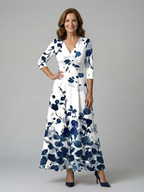 Vera | Midi-Kleid mit überkreuztem Ausschnitt