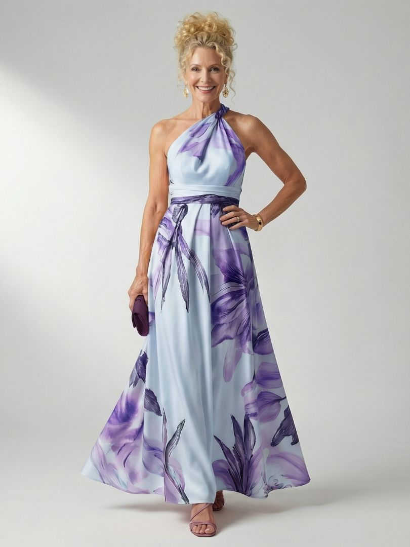 Mirelle | Fließendes Maxikleid mit Blumenmuster