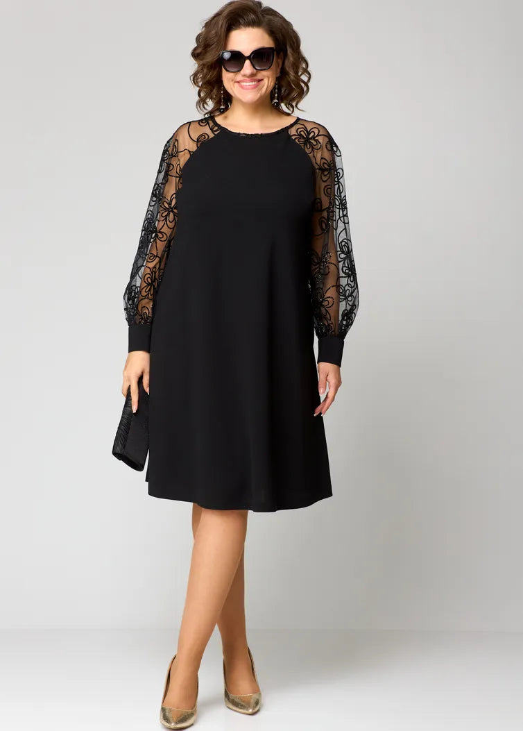 Vera | Kleid mit zarter Spitzenärmel
