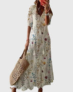 Valentina | Verspieltes Boho-Maxikleid im Vintagestil