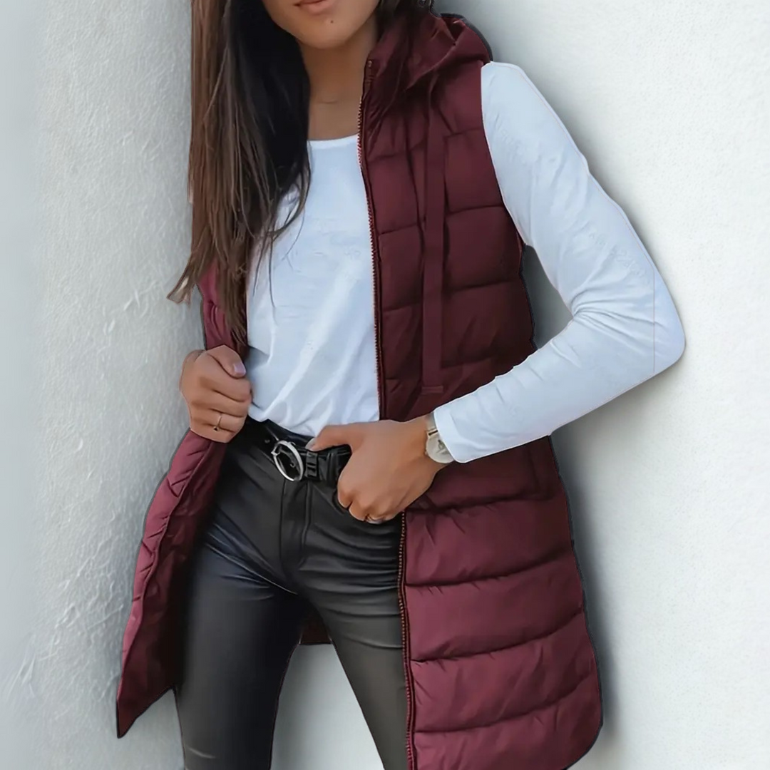 Frieda | Elegante lange Damen-Strickweste