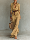 Vera | Maxikleid mit Reverskragen