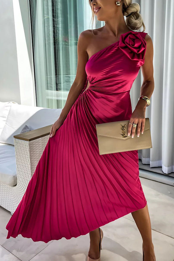 Vera | Schulterfreies Maxi-Kleid mit Blumenmuster