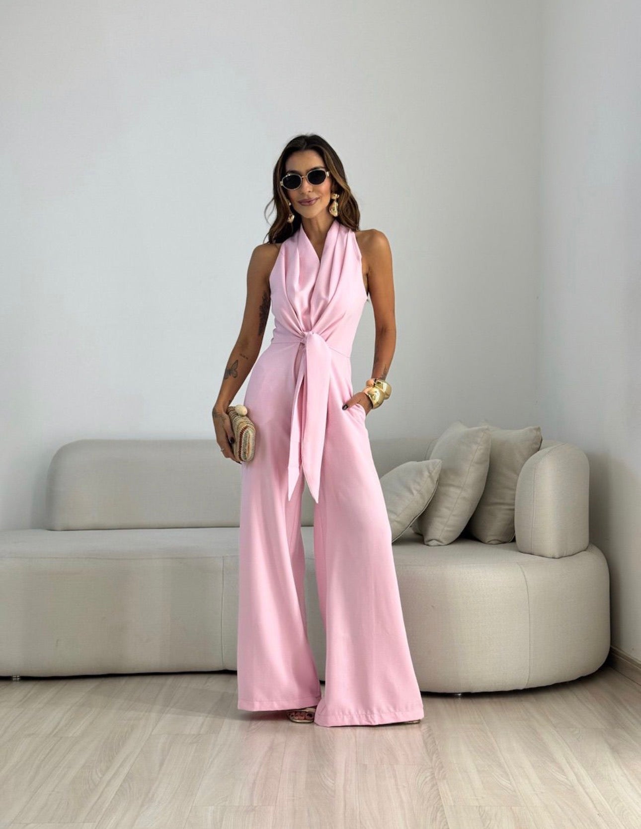 Carol | Jumpsuit mit Knotendetail