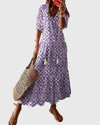 Valentina | Verspieltes Boho-Maxikleid im Vintagestil