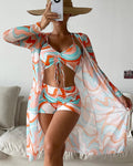 Vera | Dreiteiliges Bikini-Set mit Muster