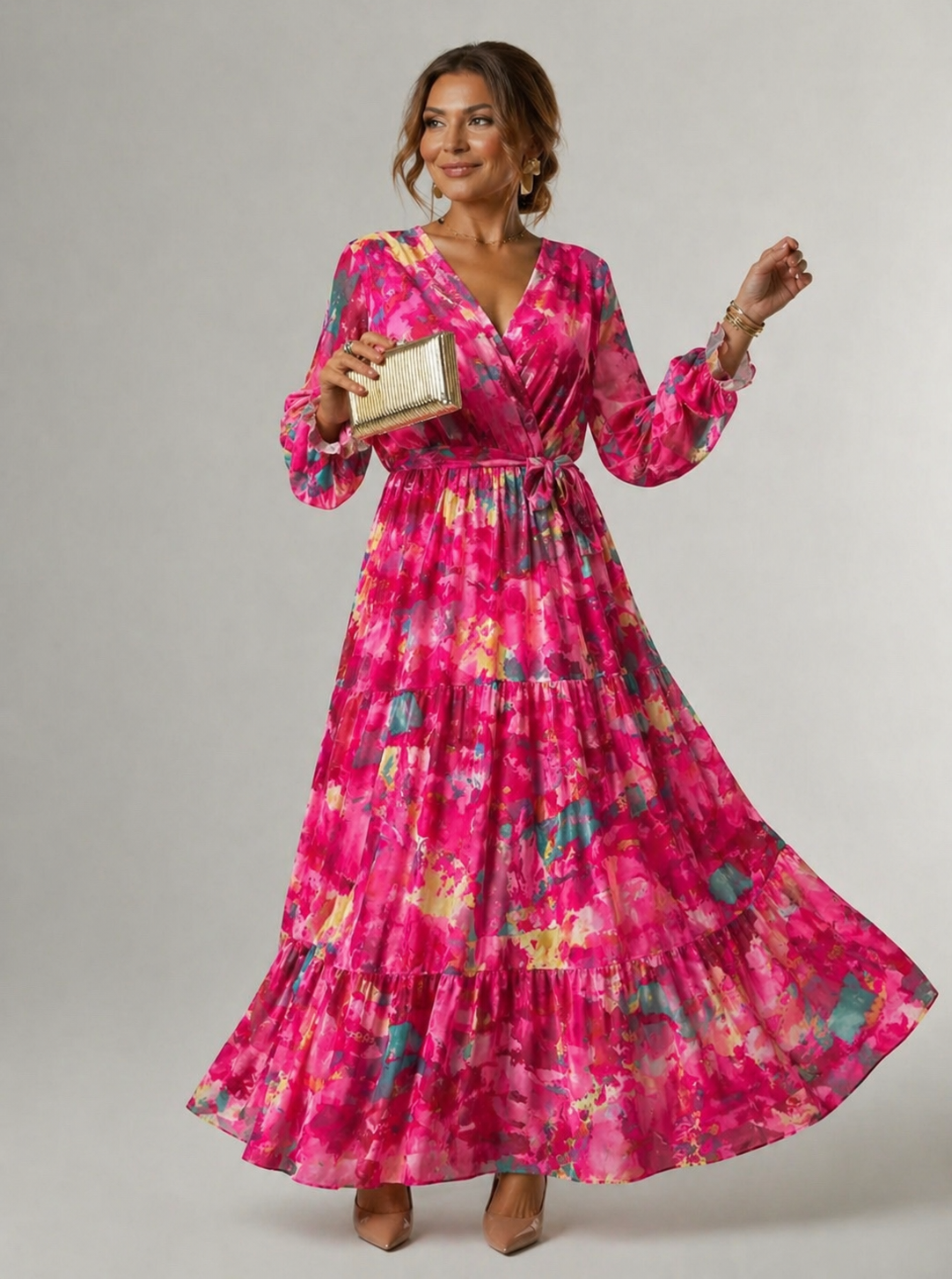 Vera | Florales Wickelkleid mit Blütenprint