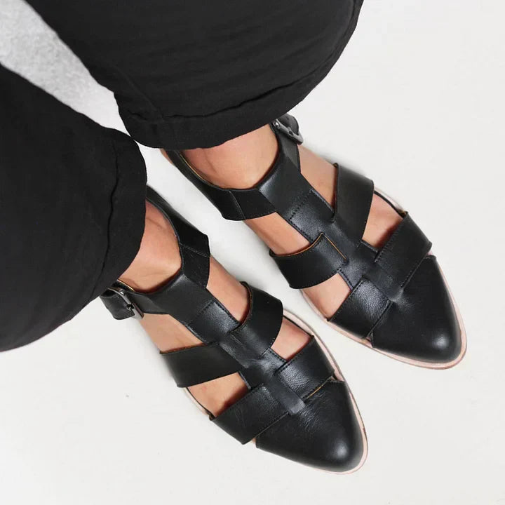 Vera | Geflochtene Sandalen mit Spitze