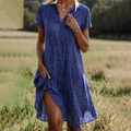 Vera | Fließendes V-Ausschnitt Sommerkleid