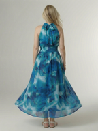 Fenja | Gerafftes Halter-Midikleid für jeden Tag