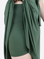 Nora | Midi Wickelkleid mit Flügelärmeln und integrierter Tasche