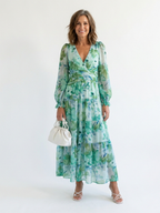 Renata | Geblümtes Maxikleid mit langen Ärmeln