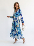 Renata | Geblümtes Maxikleid mit langen Ärmeln