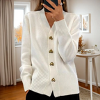 Vera | Feine Strickjacke mit Zopfmuster
