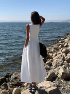 Frieda | Fließendes Maxikleid in Silhouettenform