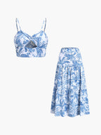 Frieda | Zweiteiliges Rock-Set in Blau