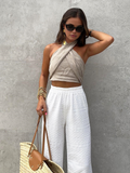 Tanja | Neckholder-Top mit Kreuzdetail