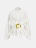 Klara | Bluse mit goldenem Akzent